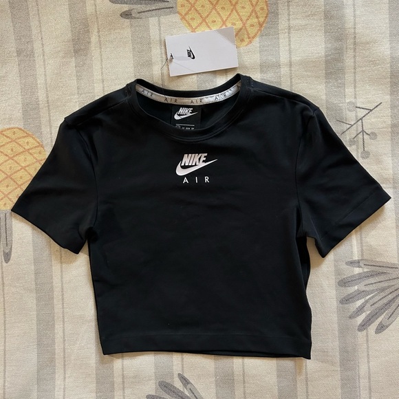 Nike Air Black Crop Top - Picture 1 of 3